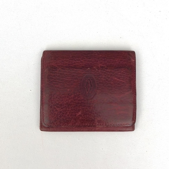 Cartier Card Holder Burgundy Wallet - Picture 1 of 5